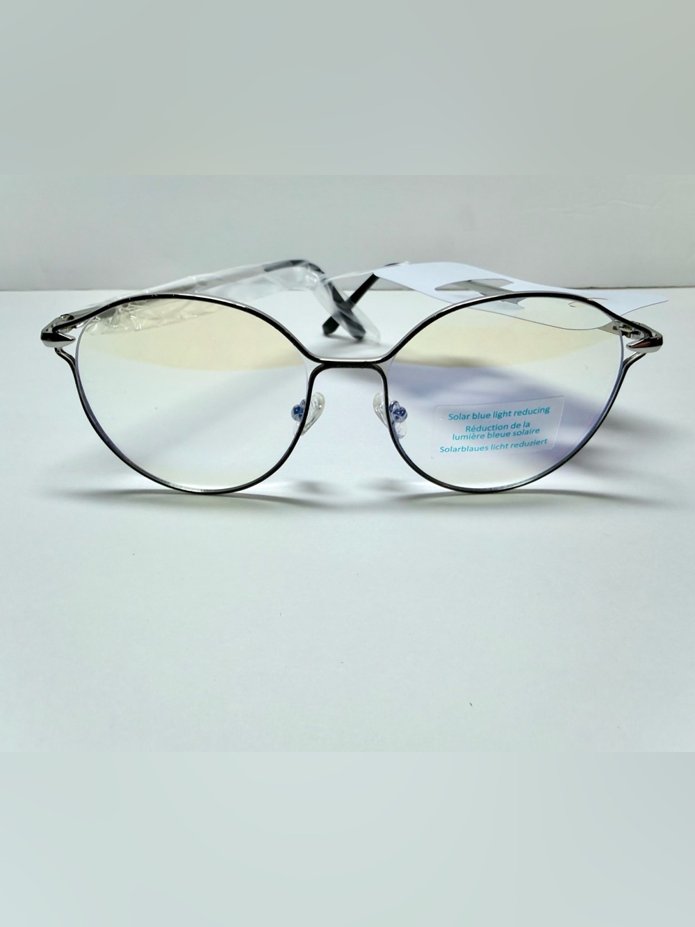 Claire's Round Clear Lens Glasses with Silver Frame